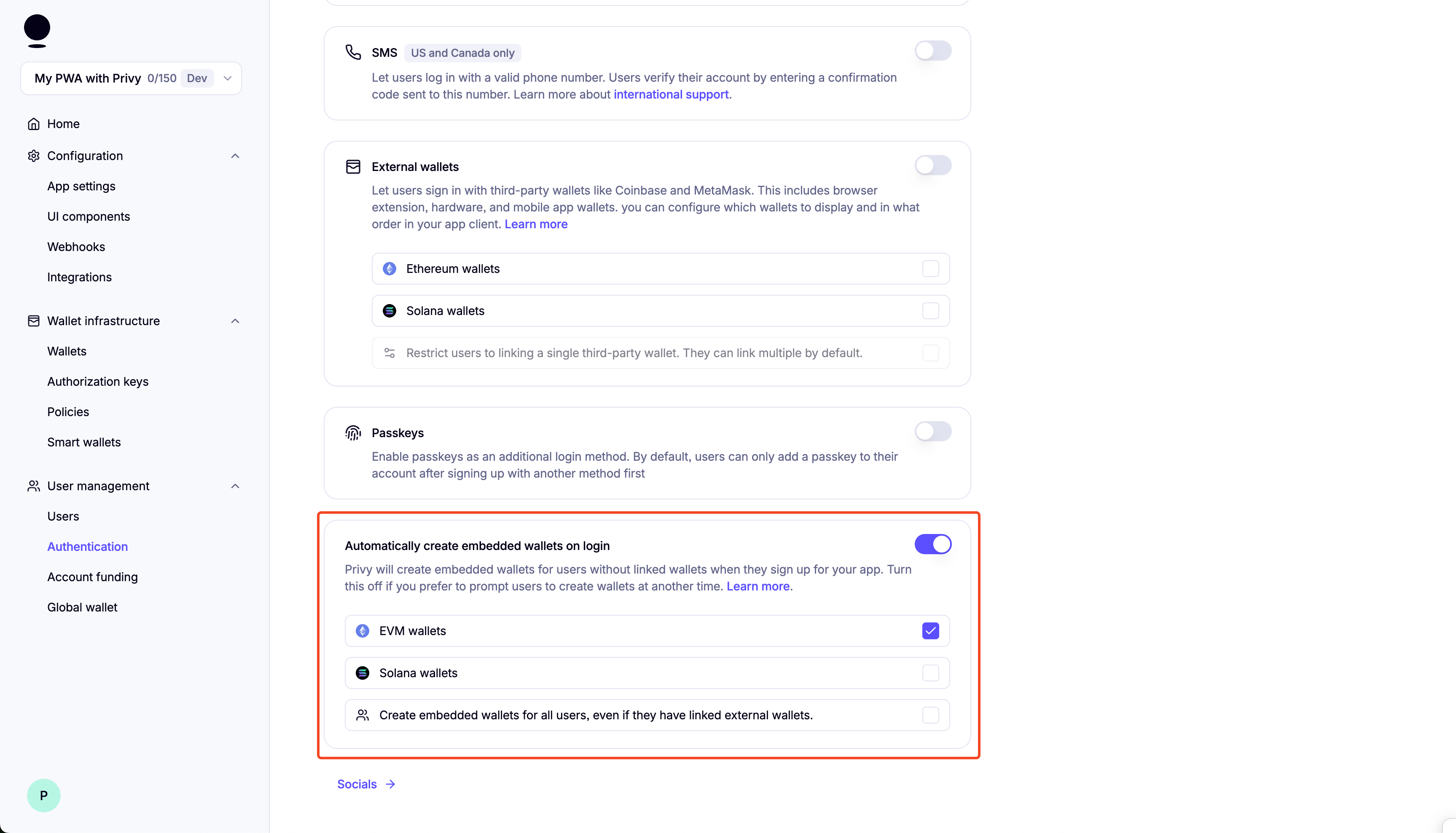 Create wallets automatically